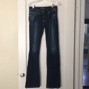 EXPRESS bootcut dark denim jeans, 4L